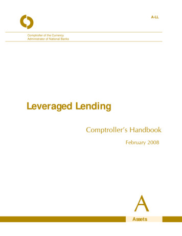 Leveraged Lending - Office Of The Comptroller Of The 