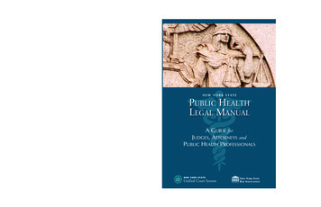 Public Health Legal Manual - Judiciary Of New York