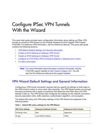 Configure IPSec VPN Tunnels With The Wizard - Netgear