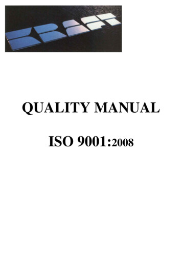 QUALITY MANUAL ISO 9001 - Elsmar 