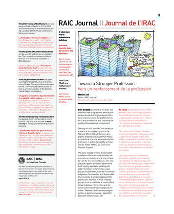 15 RAIC Journal Journal De L'IRAC