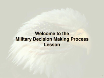 Welcome To The Military Decision Making . - WordPress 