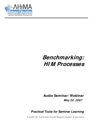 Benchmarking: HIM Processes - My AHIMA
