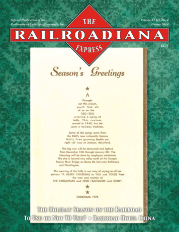 Official Publication Of The Volume XLIII, No. 4 Railroadiana Collectors .