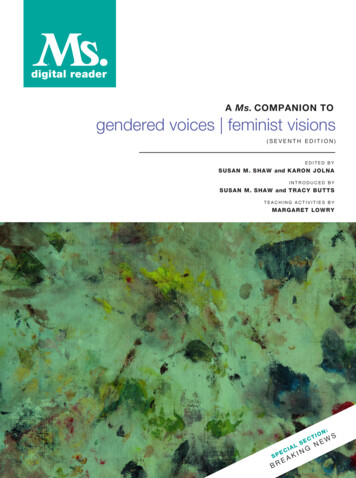 A Ms. COMPANION TO Gendered Voices Feminist Visions