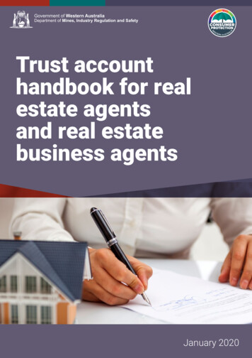 Trust Account Handbook For Real Estate Agents And Real .