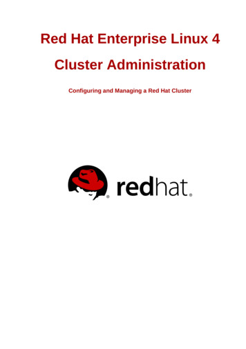 Cluster Administration - Configuring And Managing A Red .