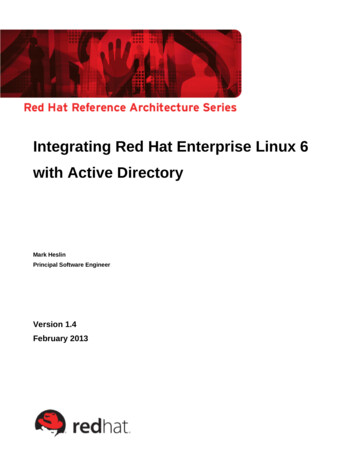 Integrating Red Hat Enterprise Linux 6 With Active Directory