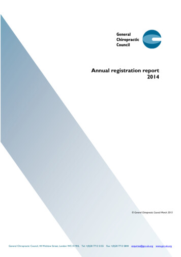 Annual Registration Report 2014 - Gcc-uk 