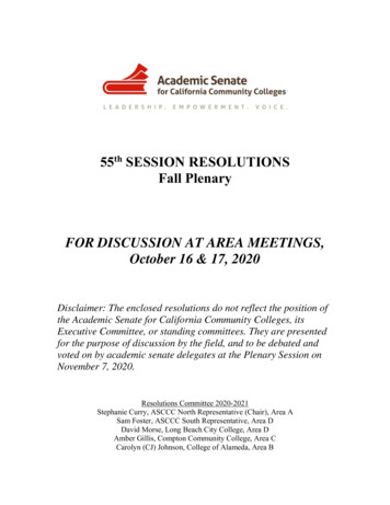 55th SESSION RESOLUTIONS Fall Plenary - Craftonhills.edu