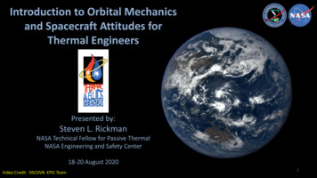 Introduction To Orbital Mechanics And Spacecraft 