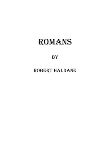 Romans By Robert Haldane - Reformed Theology On The Web