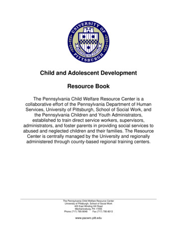 Child & Adolescent - University Of Pittsburgh