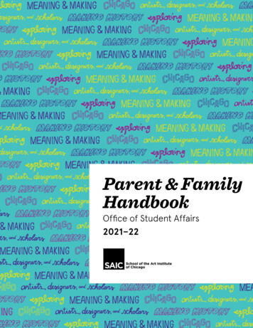 Parent & Family Handbook - School Of The Art Institute Of Chicago