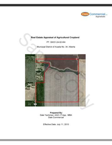 Sample Farmland Appraisal - Dale Commercial