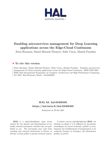 Enabling Microservices Management For Deep Learning .
