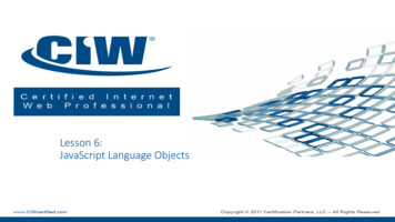 Lesson 6: JavaScript Language Objects - Cecs.ucf.edu