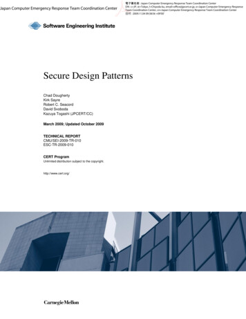 Secure Design Patterns - JPCERT