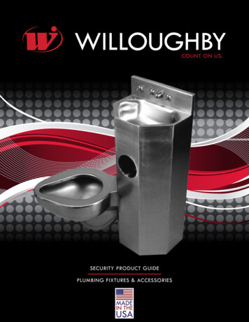 SECURITY PRODUCT GUIDE PLUMBING FIXTURES . - Willoughby Industries