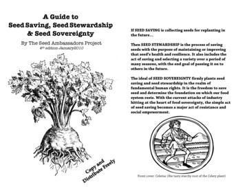 Seed Saving Zine 4 Handout - The Seed Ambassadors Project