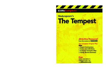 Cliffs Complete Shakespeare's The Tempest - 