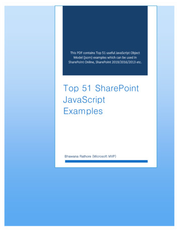 Top 51 SharePoint JavaScript Examples