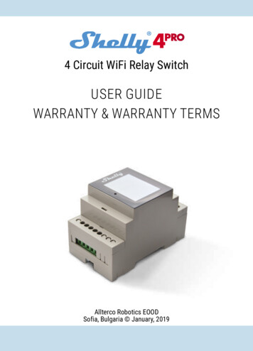 4 Circuit WiFi Relay Switch - Shelly Cloud