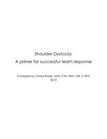Shoulder Dystocia: A Primer For Successful Team Response