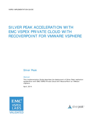 Silver Peak Acceleration With Emc Vspex Private Cloud With Recoverpoint .