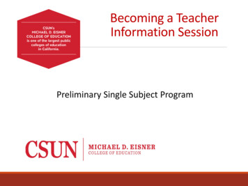 Becoming A Teacher Information Session - California State University .