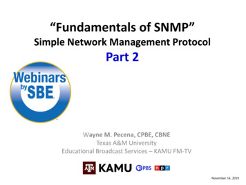 Simple Network Management Protocol Part 2 - Sbe 
