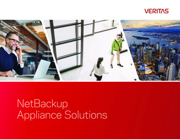 NetBackup Appliance Solutions - Veritas