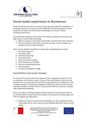 Social Media Importance In Businesses - Education
