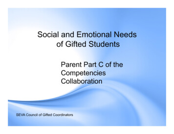 Social And Emotional Needs Of Gifted Students