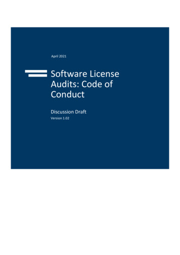 Software License Audits: Code Of Conduct