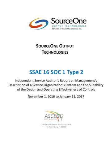 SSAE 6 SOC Type - S1output 