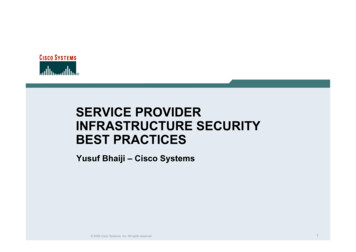 SP Infrastructure Protection Best Practices - MENOG