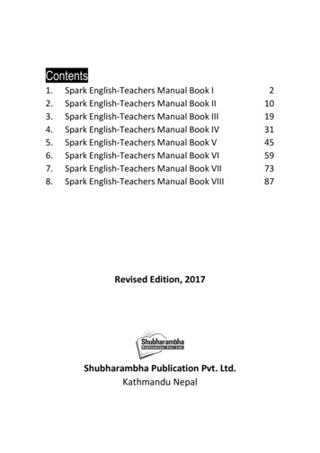 Spark English Teachers Manual - Shubharambha Publication