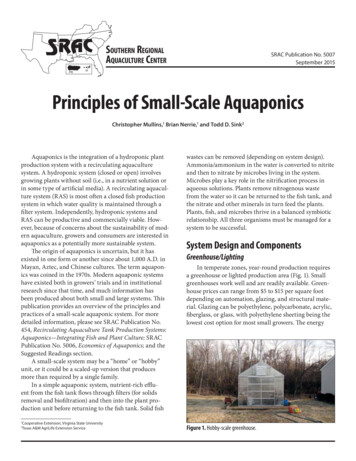 VI Principles Of Small-Scale Aquaponics
