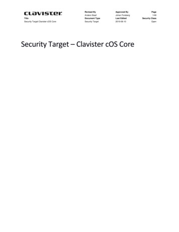 Security Target Clavister COS Core - Common Criteria