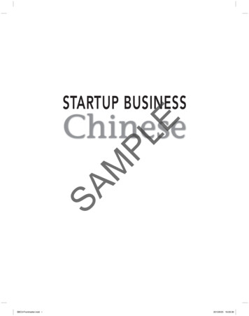 STARTUP BUSINESS Chinese - Cheng & Tsui