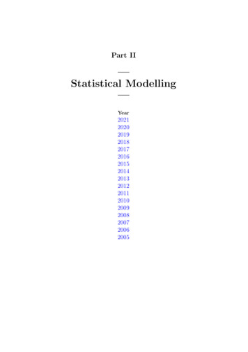 Statistical Modelling - Tartarus
