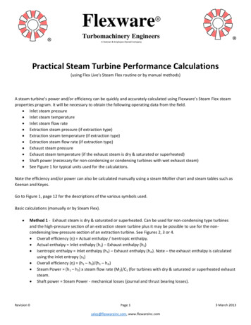 Practical Steam Turbine Performance Calculations