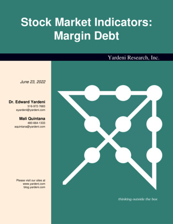 Stock Market Indicators: Margin Debt - Yardeni Research