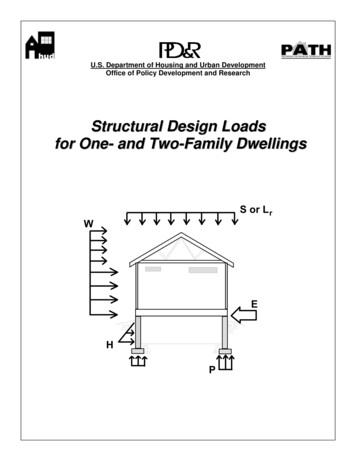 Structural Design Loads Foe One- And Two- Family 
