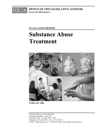 EVALUATION REPORT Substance Abuse Treatment - Prison Legal News