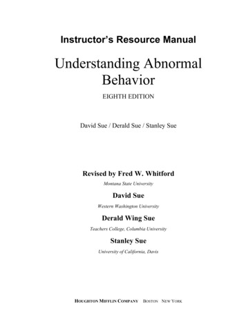 Understanding Abnormal Behavior - Cengage