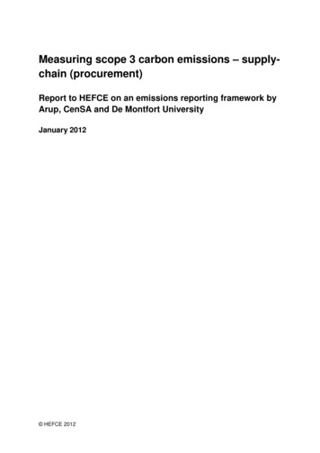 Measuring Scope 3 Carbon Emissions - Supply- Chain (procurement) - UCL