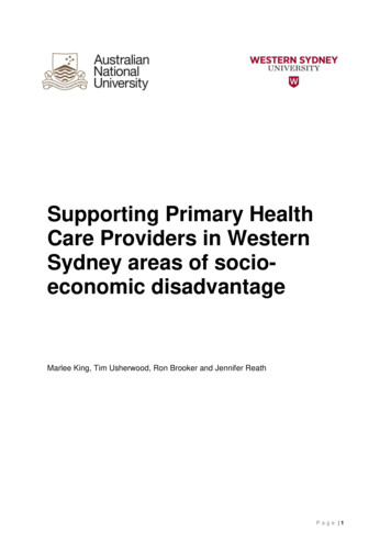 Supporting Primary Health Care Providers In Western Sydney .