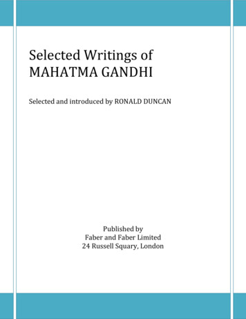 Selected Writings Of MAHATMA GANDHI